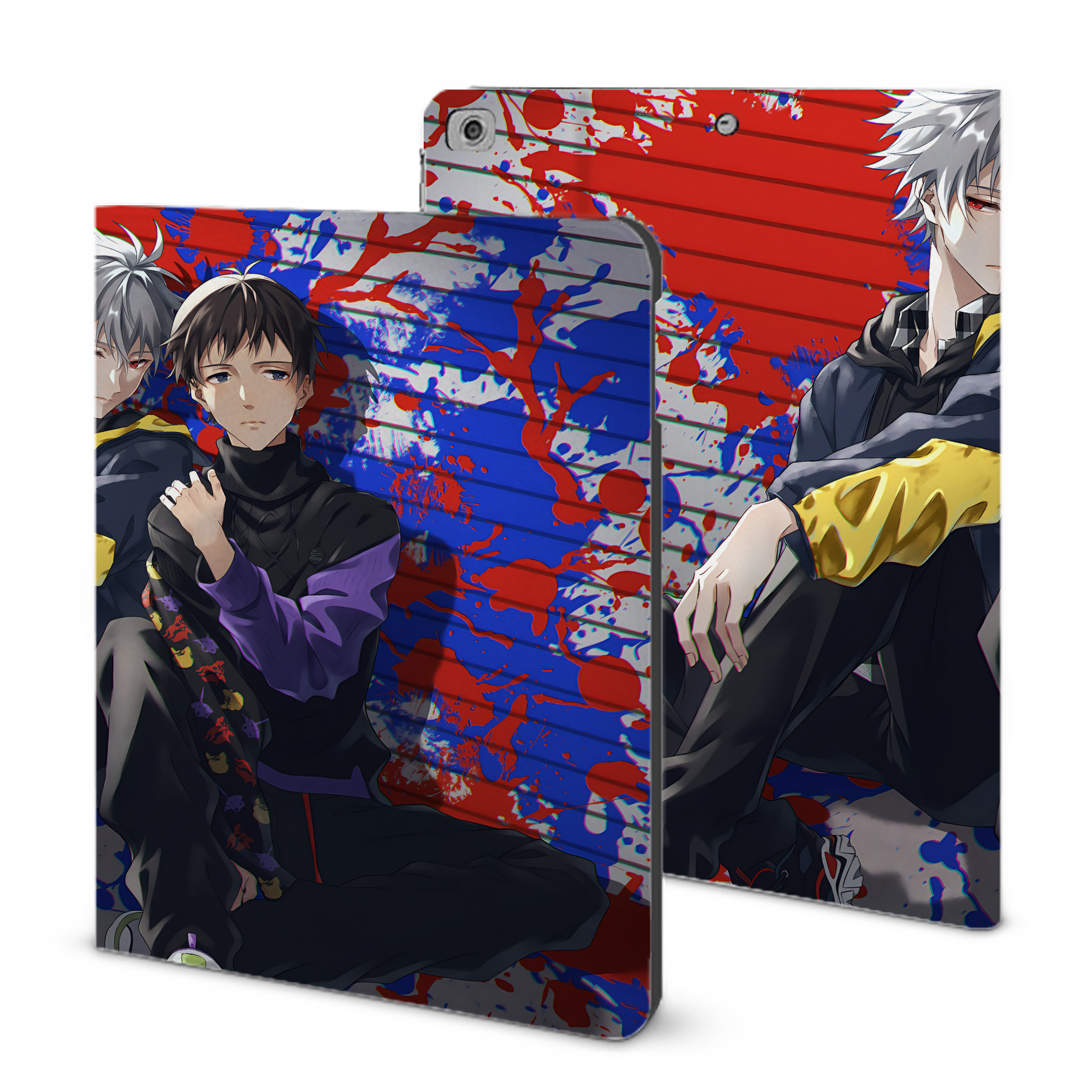 （画像用） EVA 新世紀エヴァンゲリオン IPad ケース ブック型 PUレザー TPU 耐衝撃 軽量 薄型 ペン収納なし 全面保護 IPad 各モデル対応